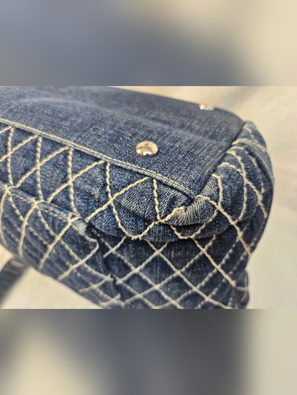 Vera Bradley Quilted Denim Tote Bag - Picture 7 of 10
